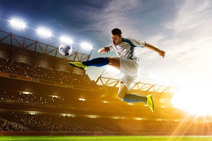 Soccer player in action Wall Mural Wallpaper