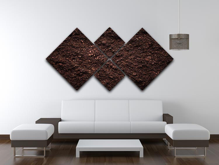 Soil texture 4 Square Multi Panel Canvas - Canvas Art Rocks - 3