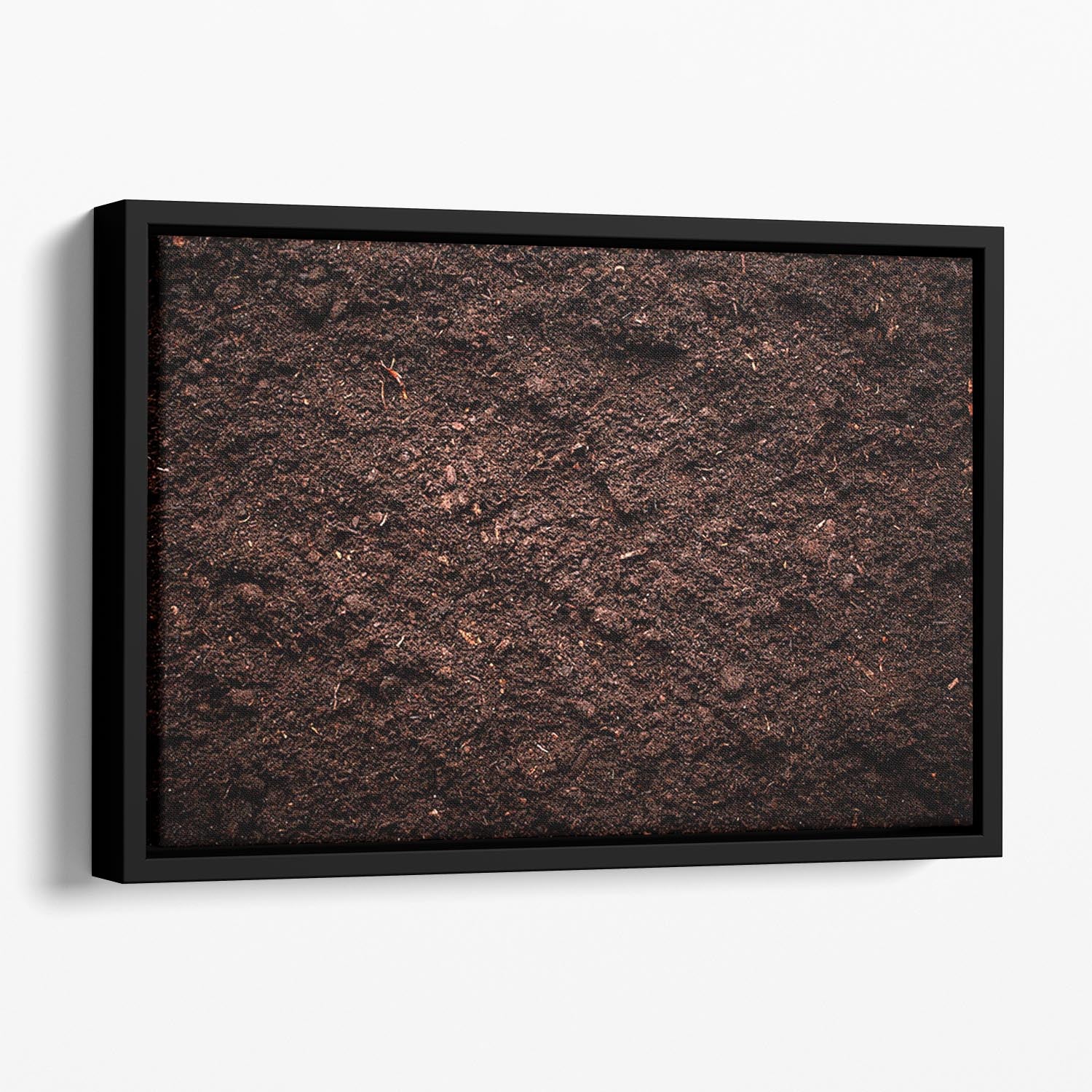 Soil texture Floating Framed Canvas - Canvas Art Rocks - 1