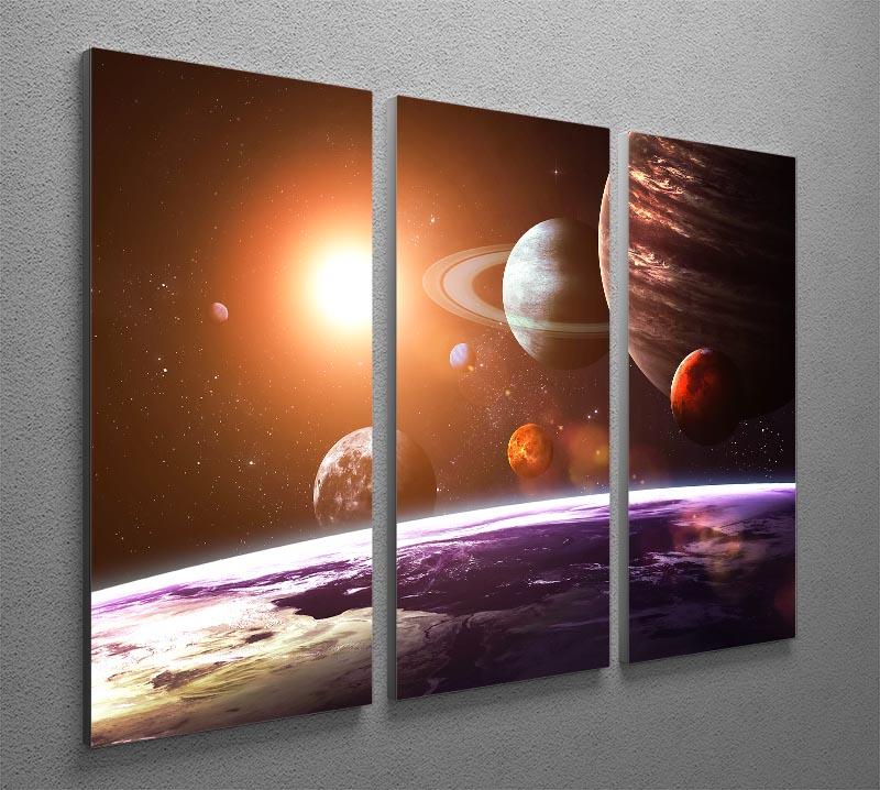 Solar system and space objects 3 Split Panel Canvas Print - Canvas Art Rocks - 2