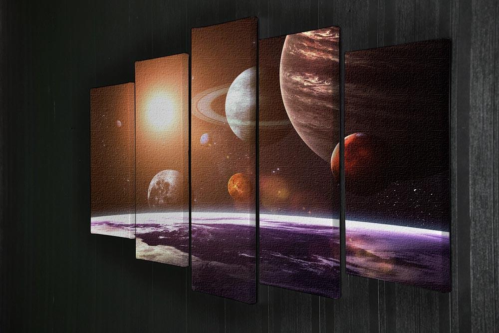Solar system and space objects 5 Split Panel Canvas - Canvas Art Rocks - 2