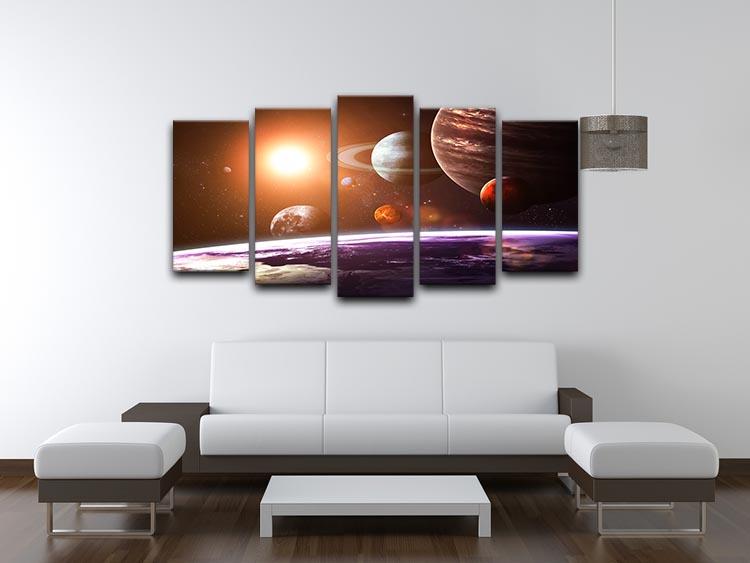 Solar system and space objects 5 Split Panel Canvas - Canvas Art Rocks - 3