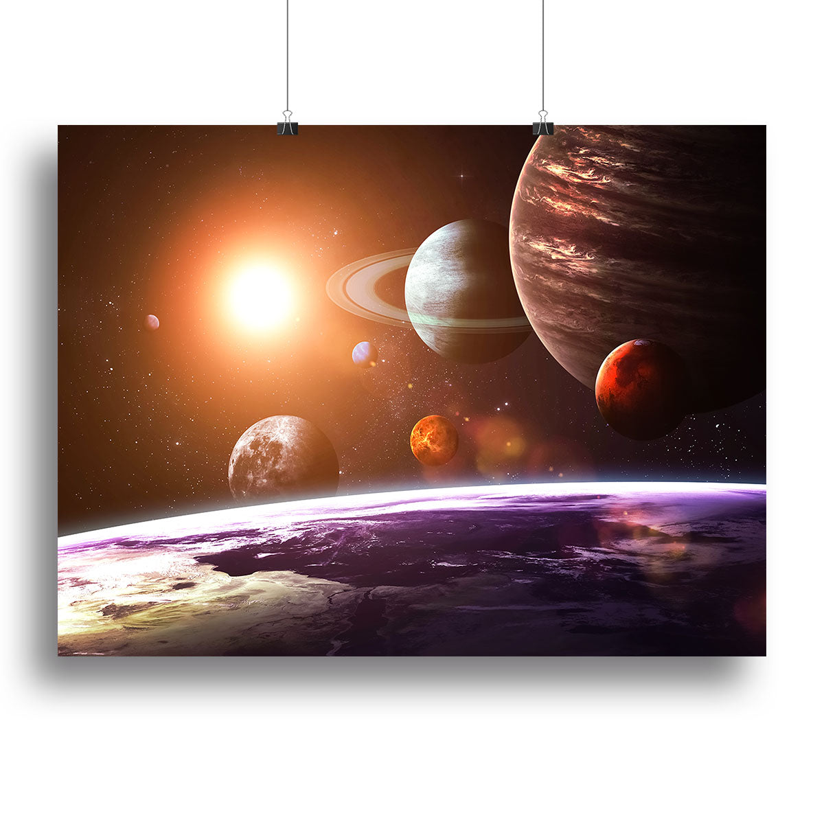 Solar system and space objects Canvas Print or Poster - Canvas Art Rocks - 2