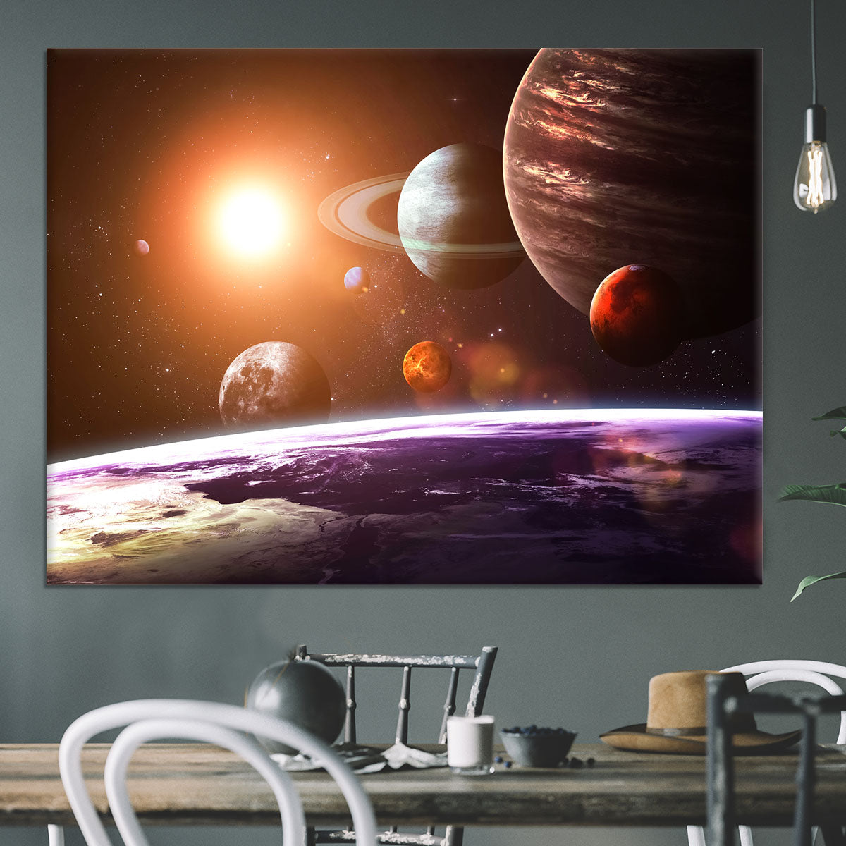 Solar system and space objects Canvas Print or Poster - Canvas Art Rocks - 3