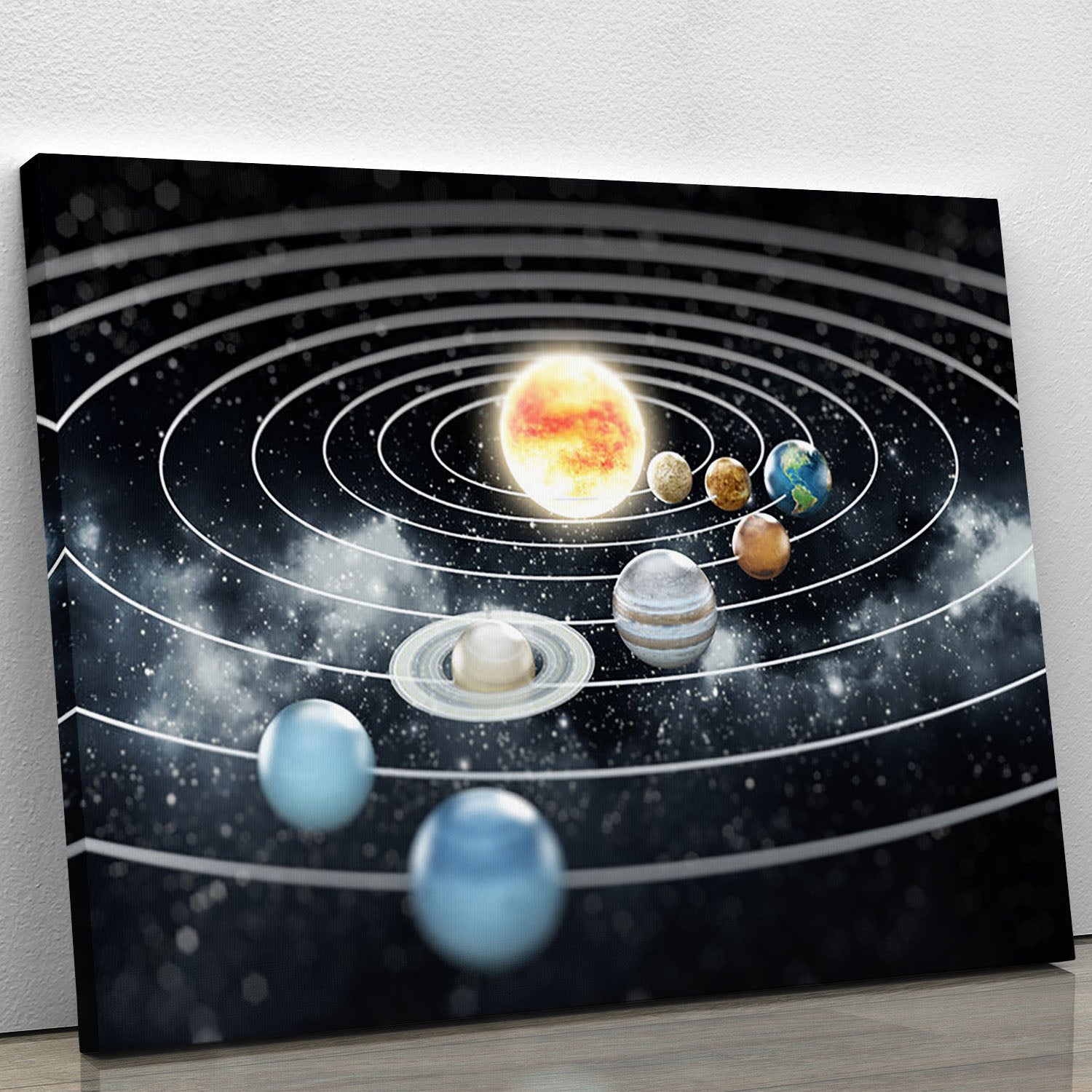 Solar system with eight planets Canvas Print or Poster - Canvas Art Rocks - 1