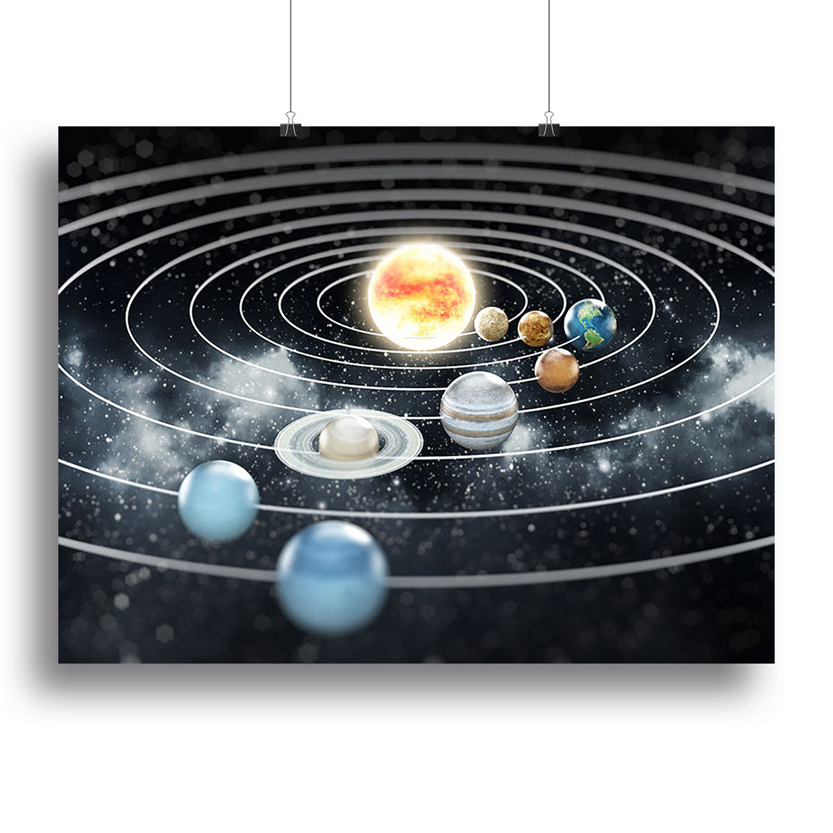 Solar system with eight planets Canvas Print or Poster - Canvas Art Rocks - 2