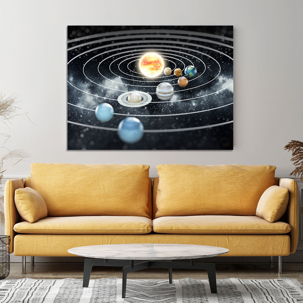Solar system with eight planets Canvas Print or Poster - Canvas Art Rocks - 4