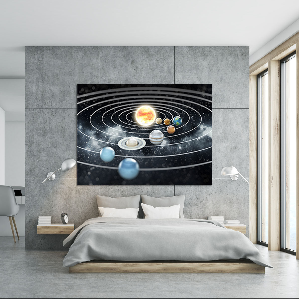 Solar system with eight planets Canvas Print or Poster - Canvas Art Rocks - 5