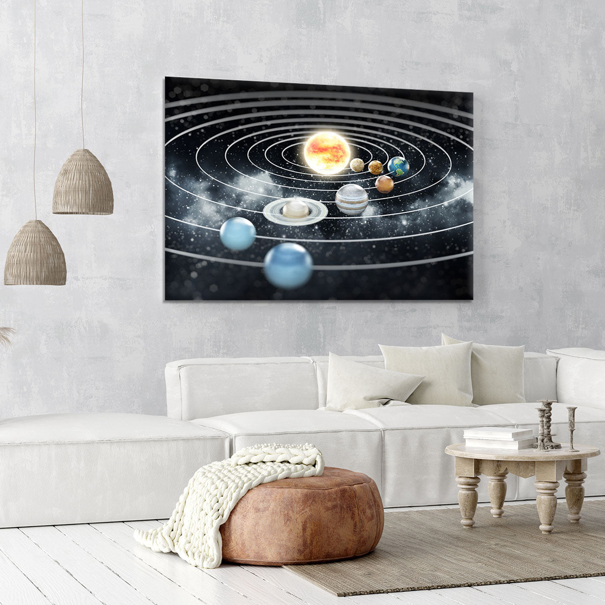 Solar system with eight planets Canvas Print or Poster - Canvas Art Rocks - 6