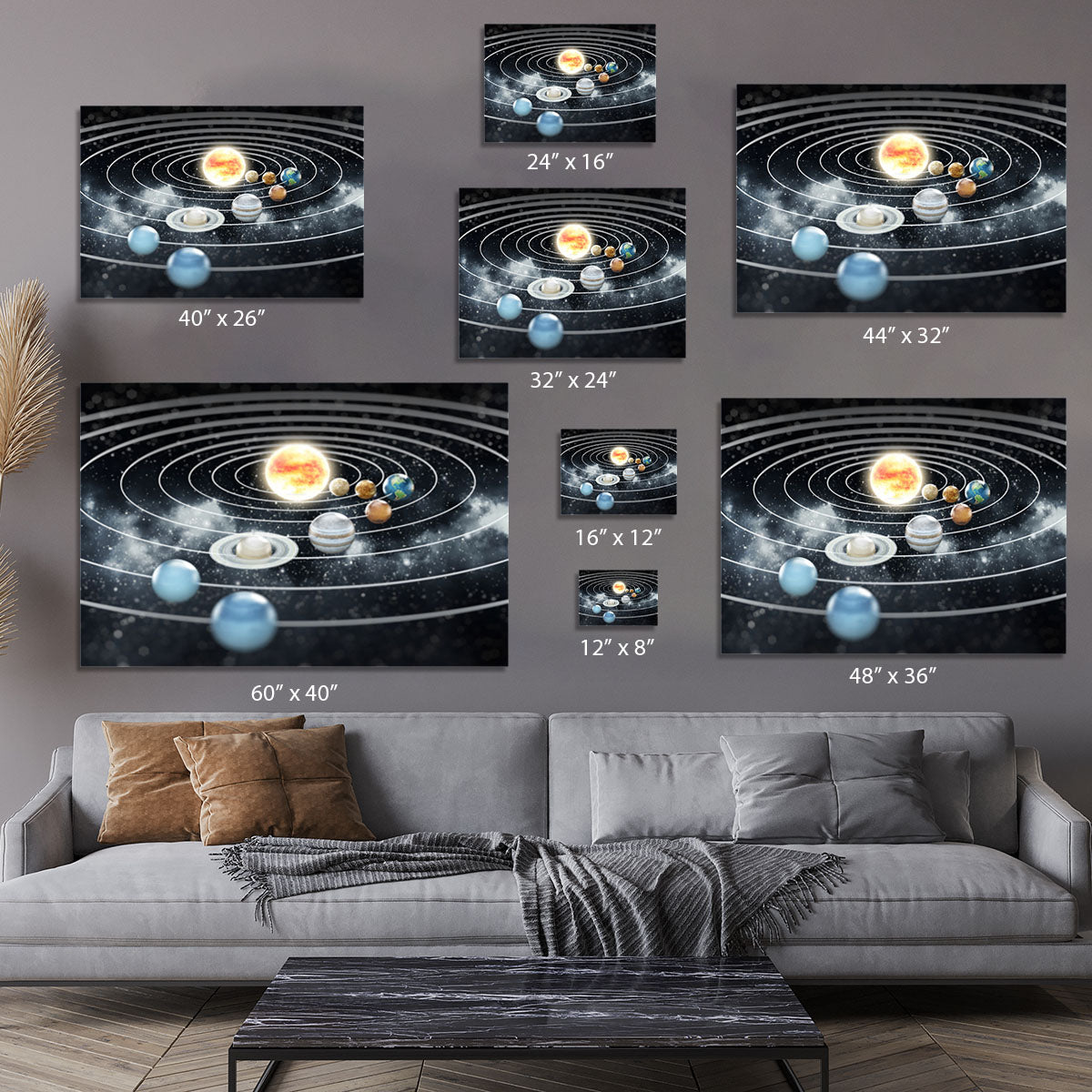 Solar system with eight planets Canvas Print or Poster - Canvas Art Rocks - 7