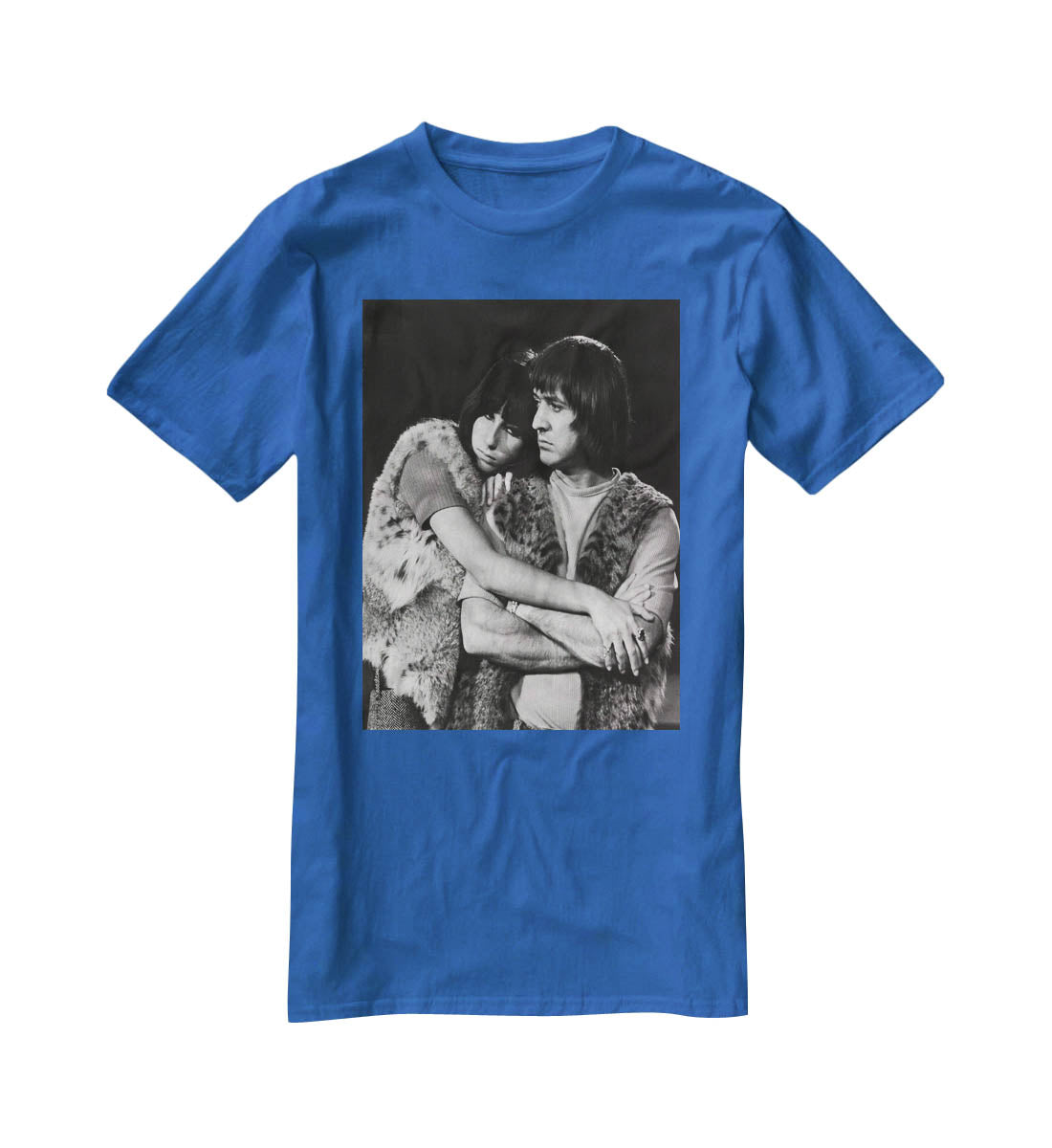 Sonny and Cher hugging T-Shirt - Canvas Art Rocks - 2