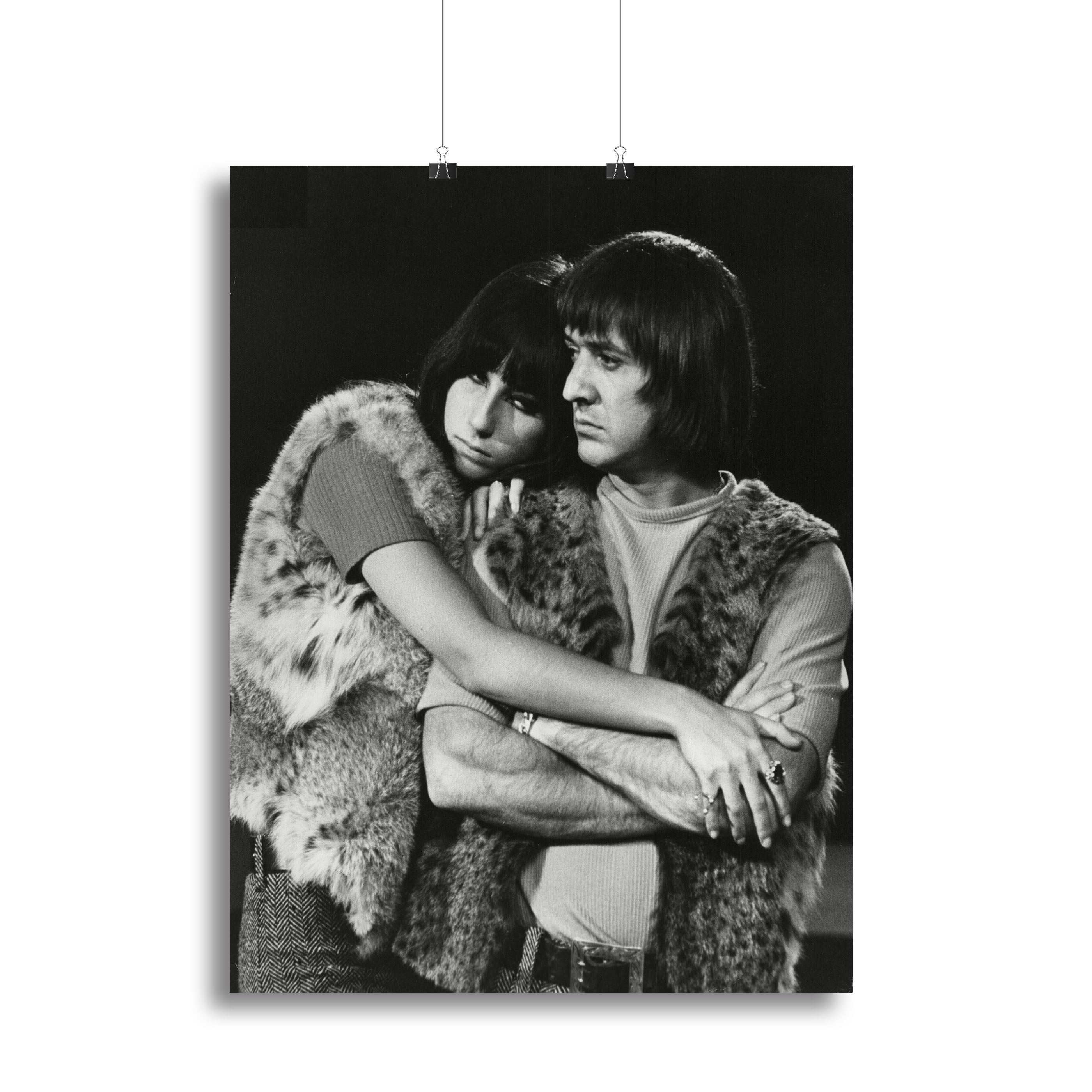 Sonny and Cher hugging Canvas Print or Poster - Canvas Art Rocks - 2
