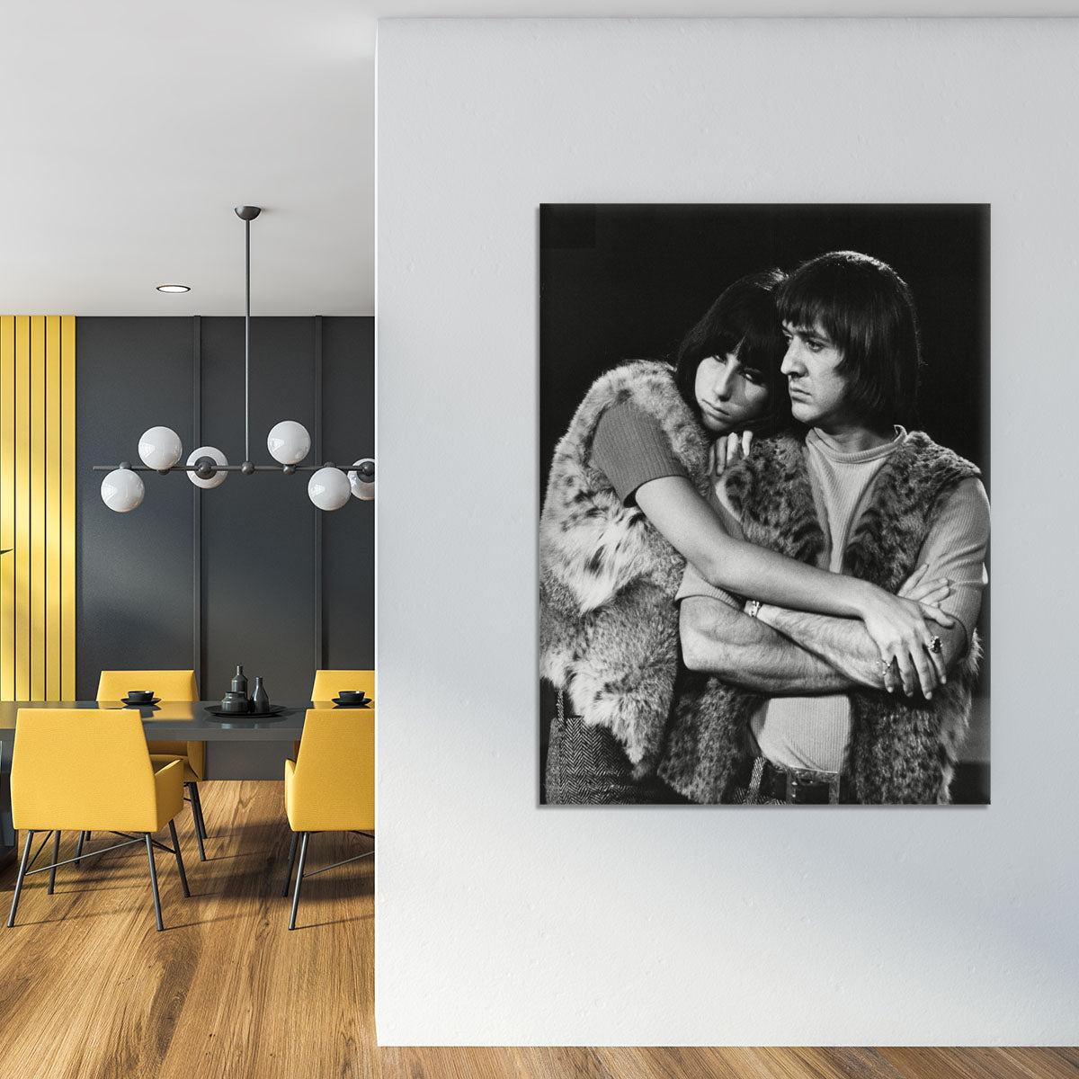 Sonny and Cher hugging Canvas Print or Poster - Canvas Art Rocks - 4