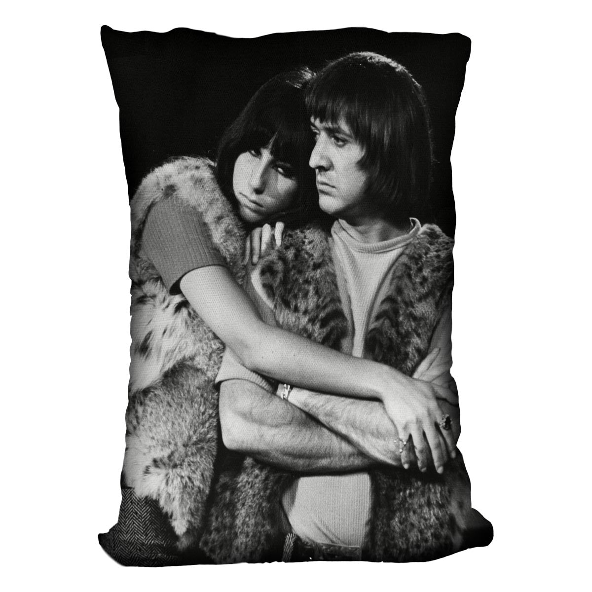 Sonny and Cher hugging Cushion
