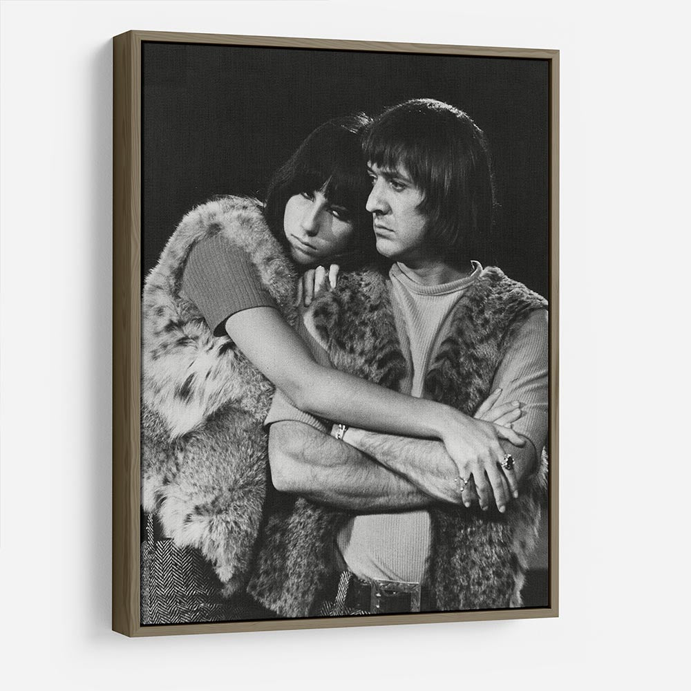 Sonny and Cher hugging HD Metal Print