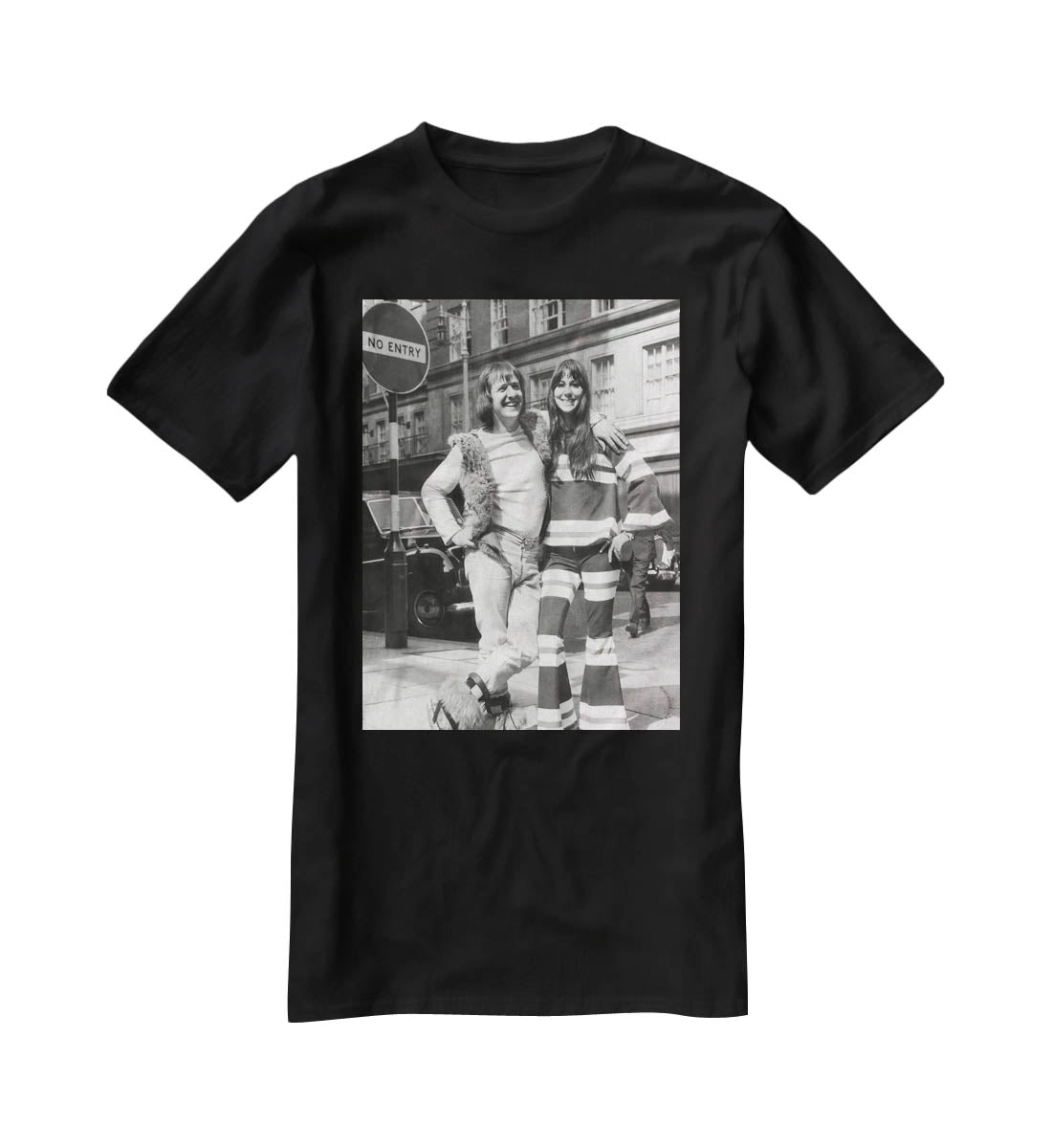 Sonny and Cher street life T-Shirt - Canvas Art Rocks - 1
