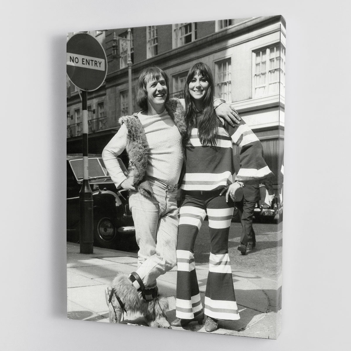 Sonny and Cher street life Canvas Print or Poster - Canvas Art Rocks - 1