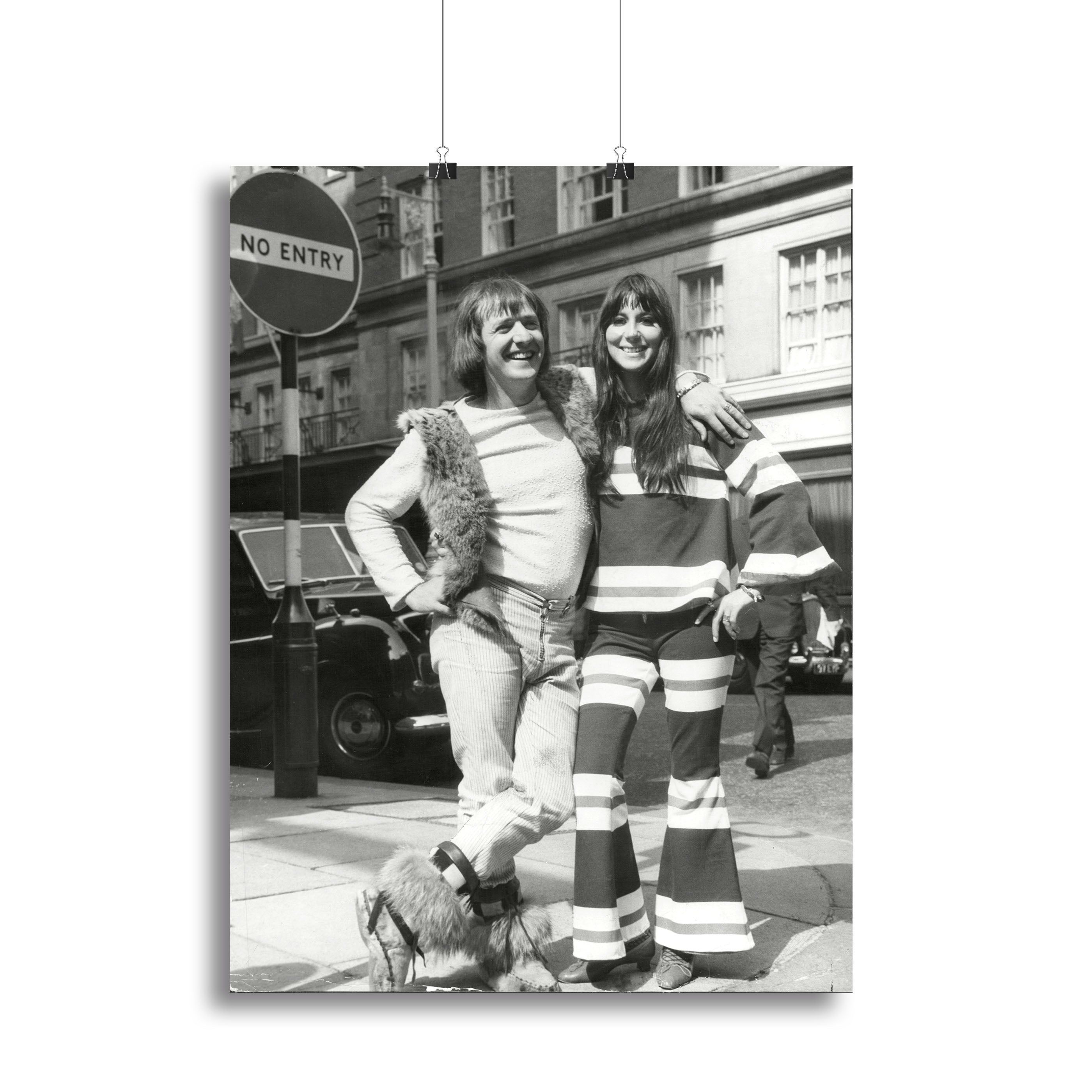 Sonny and Cher street life Canvas Print or Poster - Canvas Art Rocks - 2