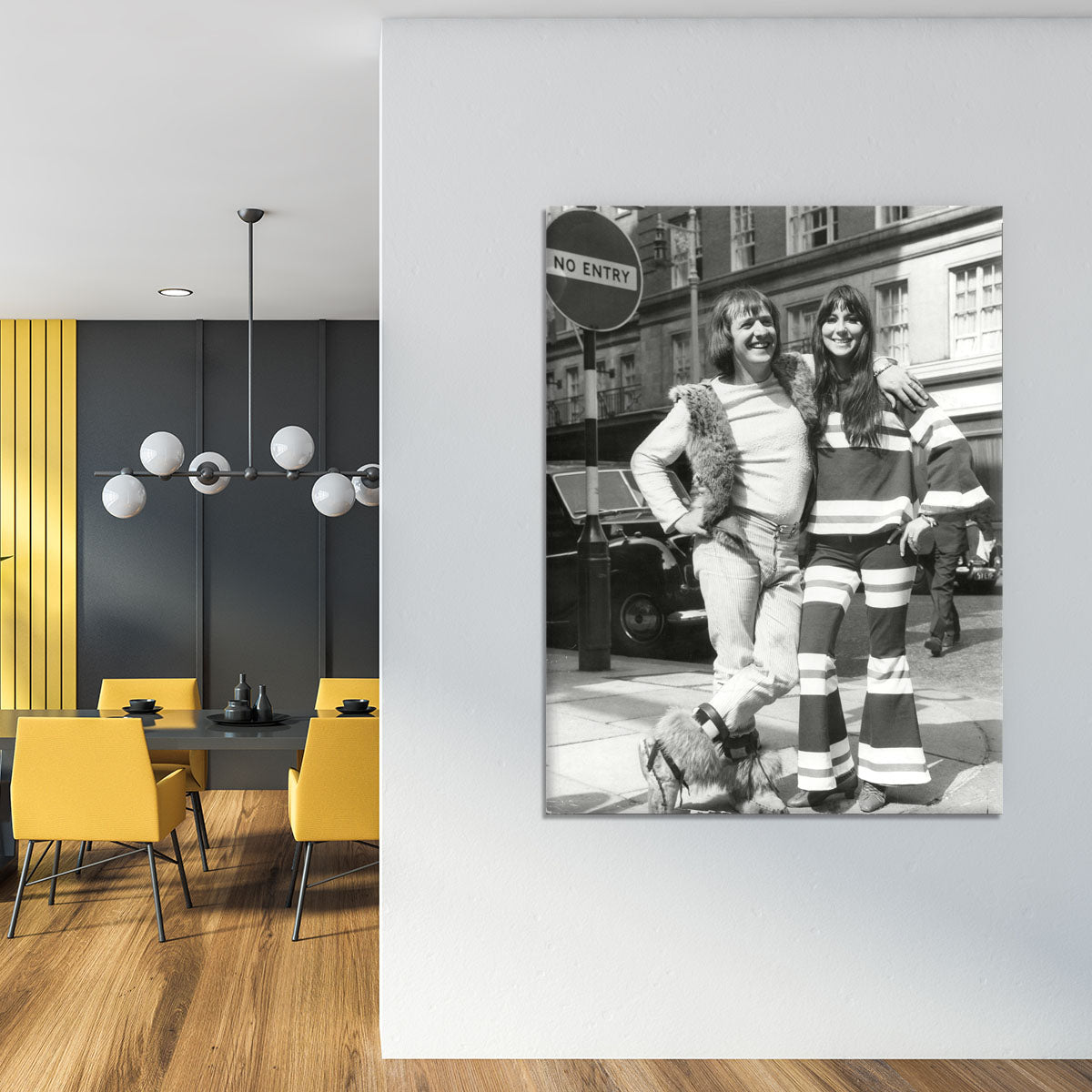 Sonny and Cher street life Canvas Print or Poster - Canvas Art Rocks - 4