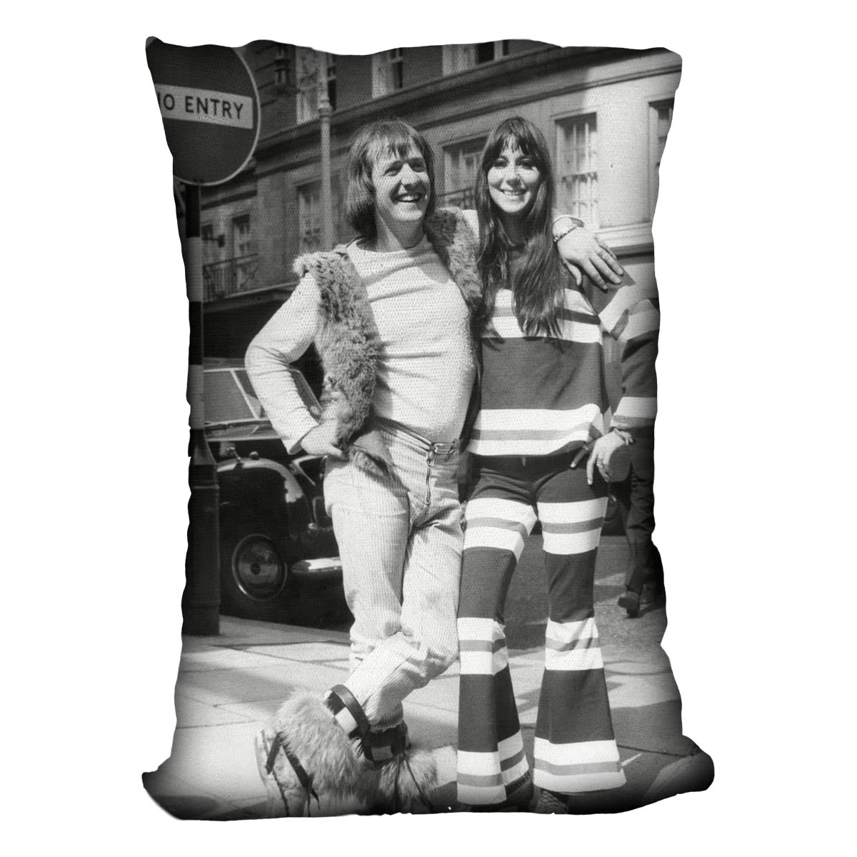 Sonny and Cher street life Cushion