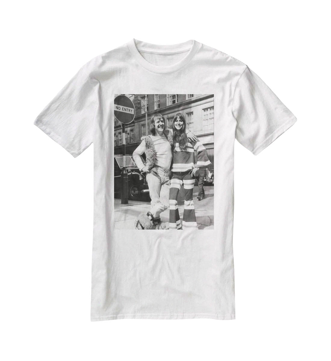 Sonny and Cher street life T-Shirt - Canvas Art Rocks - 5