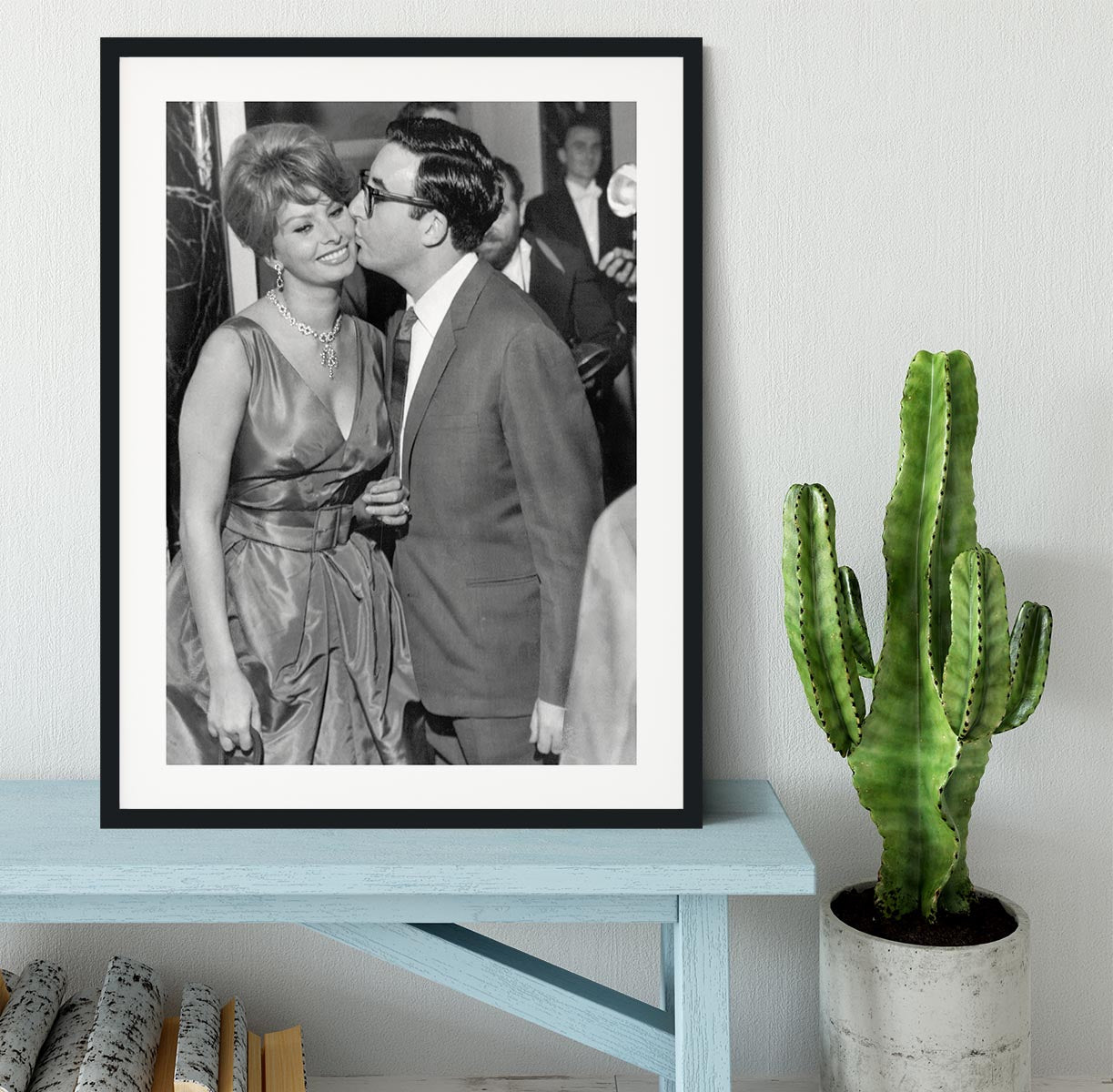 Sophia Loren and Peter Sellers Framed Print - Canvas Art Rocks - 1