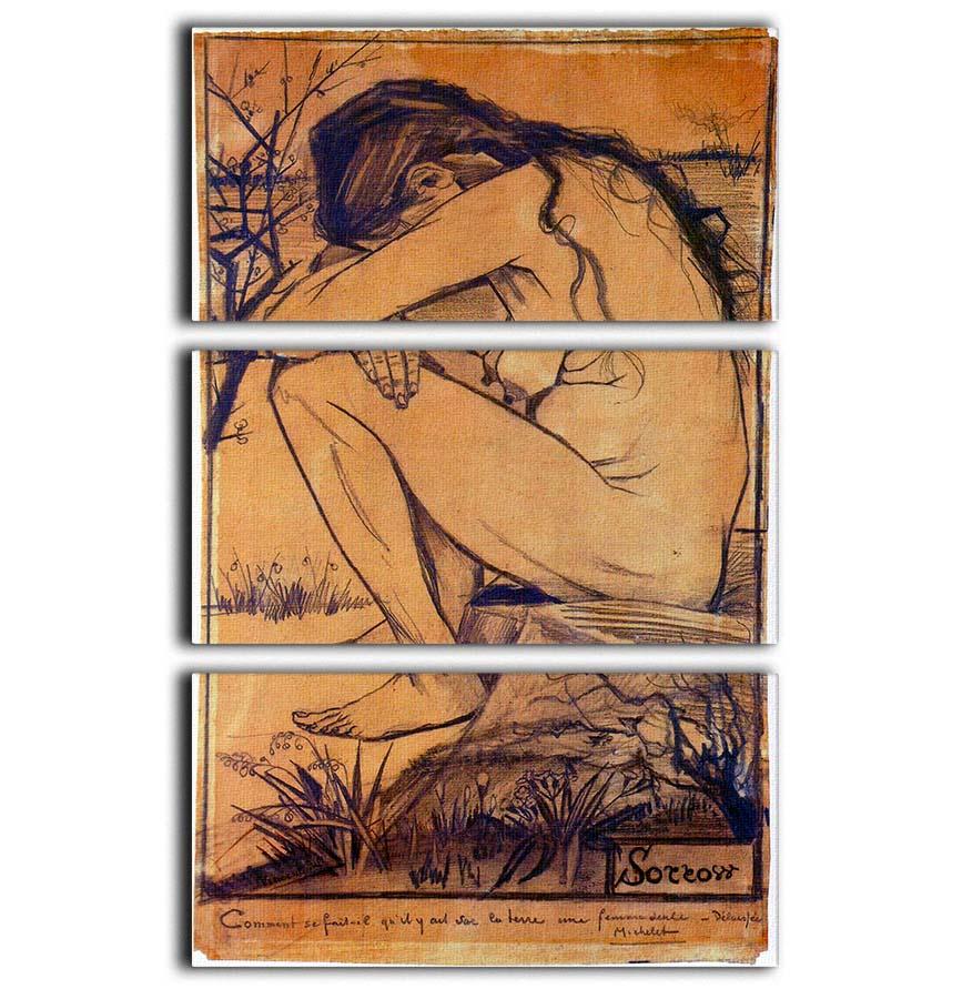 Sorrow by Van Gogh 3 Split Panel Canvas Print - Canvas Art Rocks - 1
