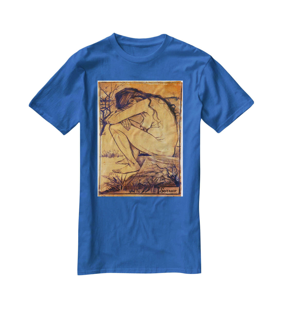 Sorrow by Van Gogh T-Shirt - Canvas Art Rocks - 2