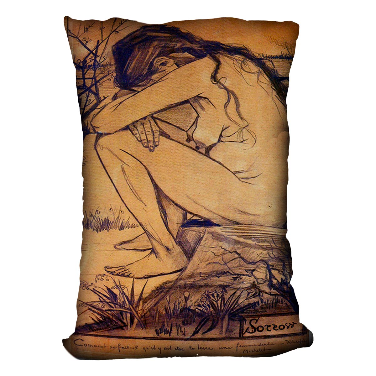 Sorrow by Van Gogh Cushion