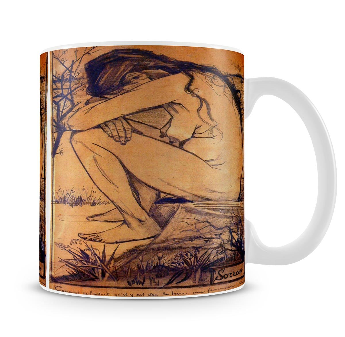 Sorrow by Van Gogh Mug - Canvas Art Rocks - 4