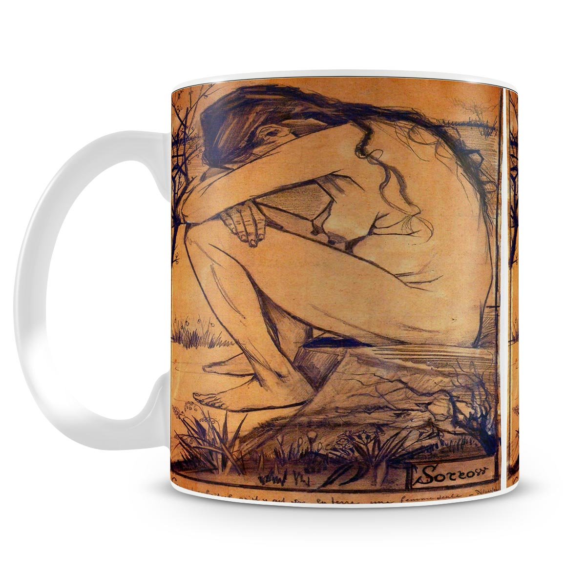 Sorrow by Van Gogh Mug - Canvas Art Rocks - 4