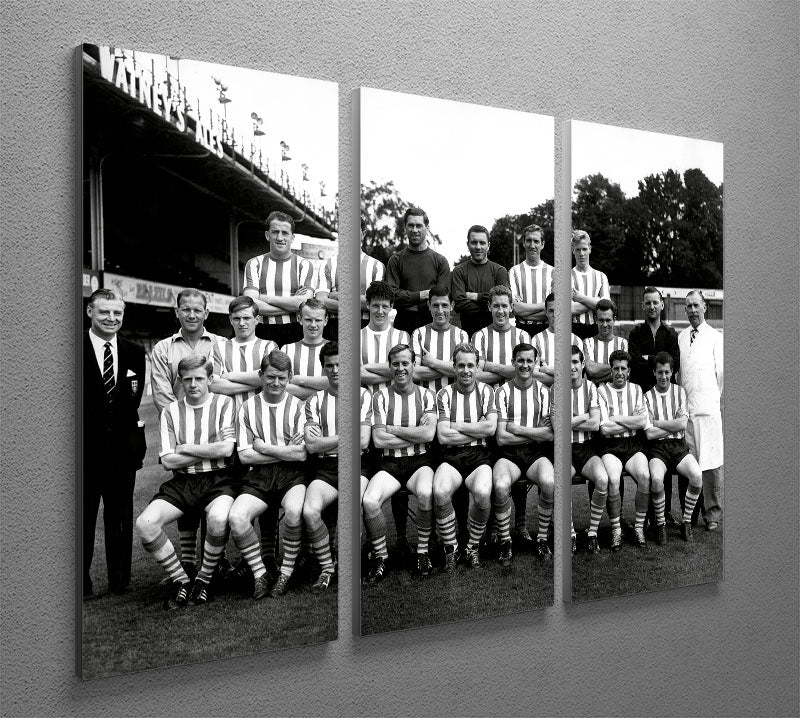 Southampton Football Club Team Photo 1962 3 Split Panel Canvas Print - Canvas Art Rocks - 2