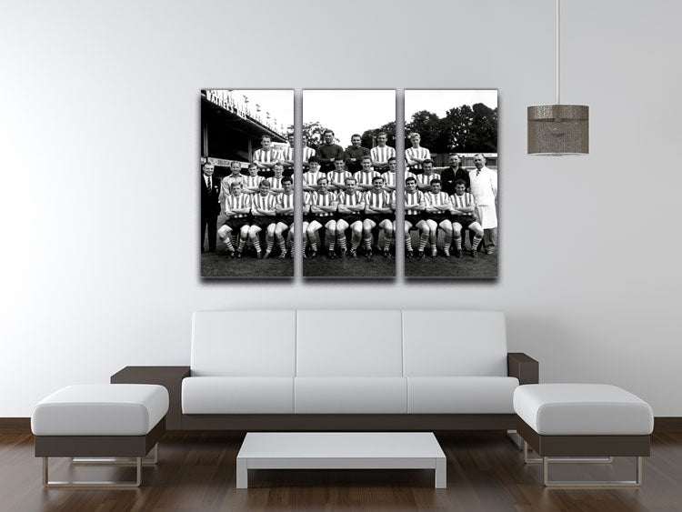 Southampton Football Club Team Photo 1962 3 Split Panel Canvas Print - Canvas Art Rocks - 3