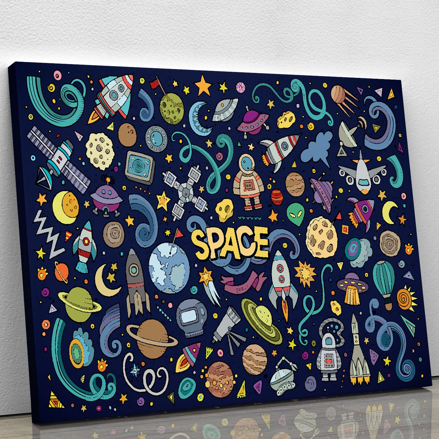 Space Doodles Canvas Print or Poster - Canvas Art Rocks - 1
