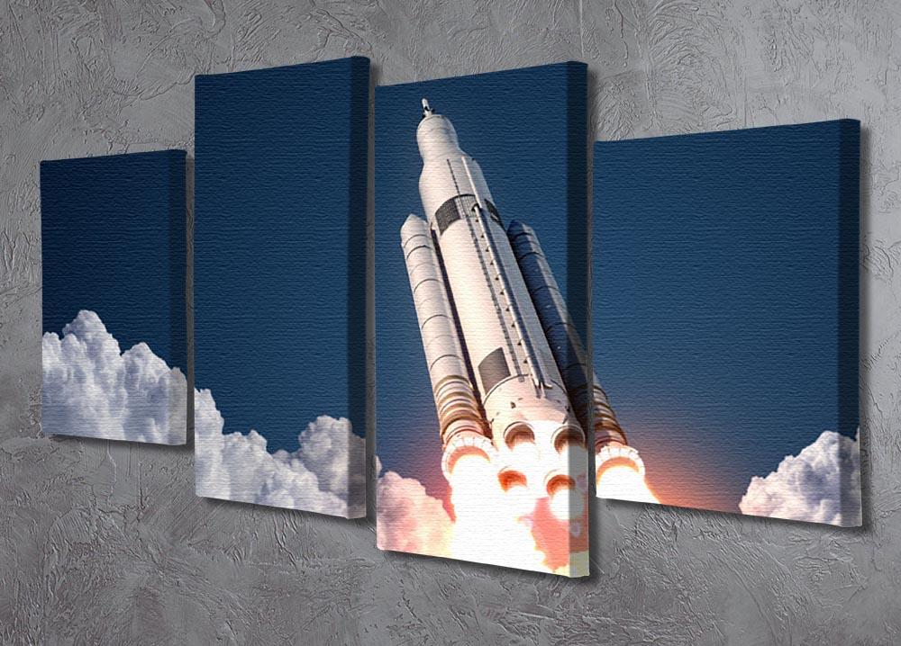 Space Launch System Takes Off 4 Split Panel Canvas - Canvas Art Rocks - 2