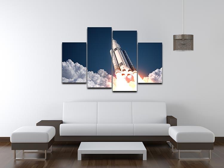 Space Launch System Takes Off 4 Split Panel Canvas - Canvas Art Rocks - 3
