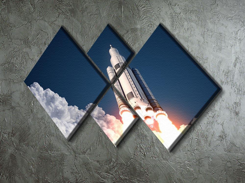 Space Launch System Takes Off 4 Square Multi Panel Canvas - Canvas Art Rocks - 2