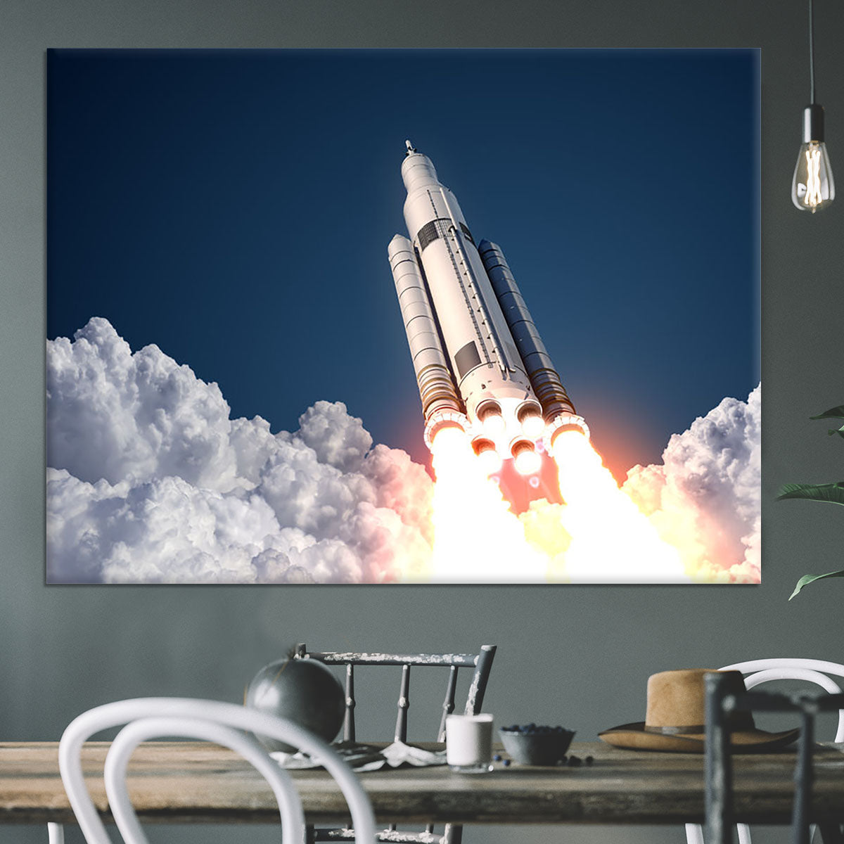 Space Launch System Takes Off Canvas Print or Poster - Canvas Art Rocks - 3