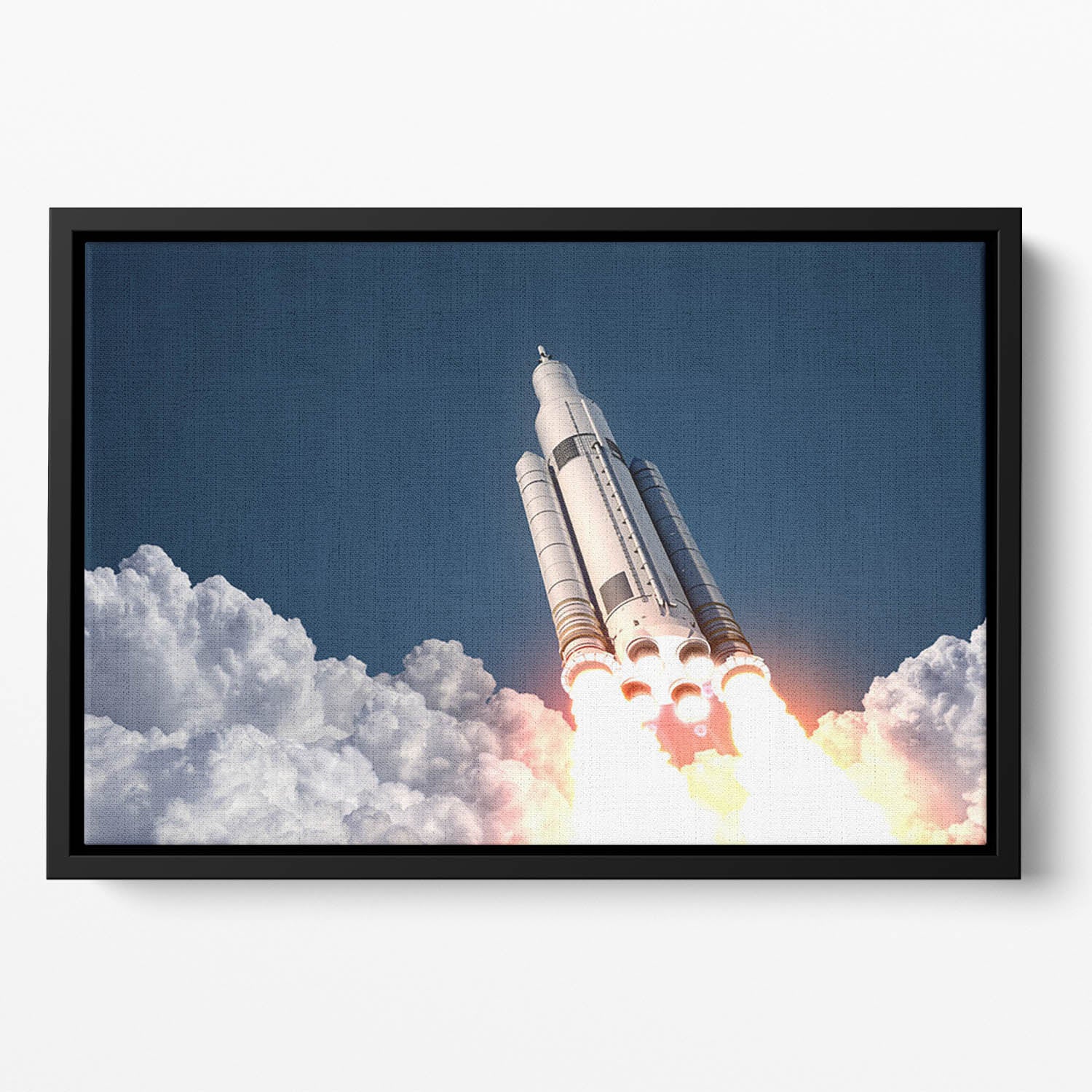 Space Launch System Takes Off Floating Framed Canvas