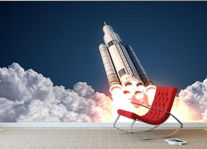Space Launch System Takes Off Wall Mural Wallpaper - Canvas Art Rocks - 2