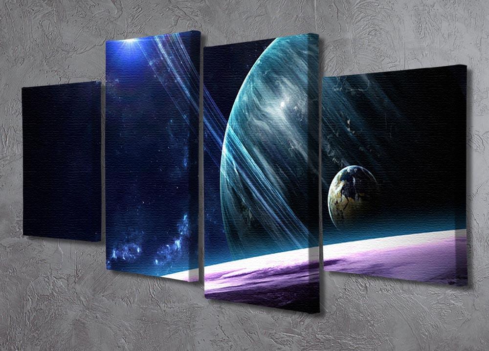 Space Planets 4 Split Panel Canvas - Canvas Art Rocks - 2