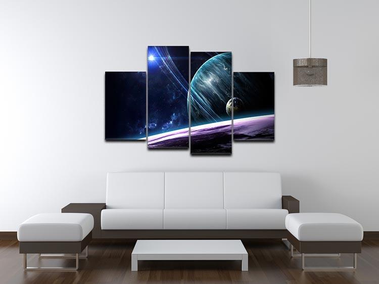 Space Planets 4 Split Panel Canvas - Canvas Art Rocks - 3