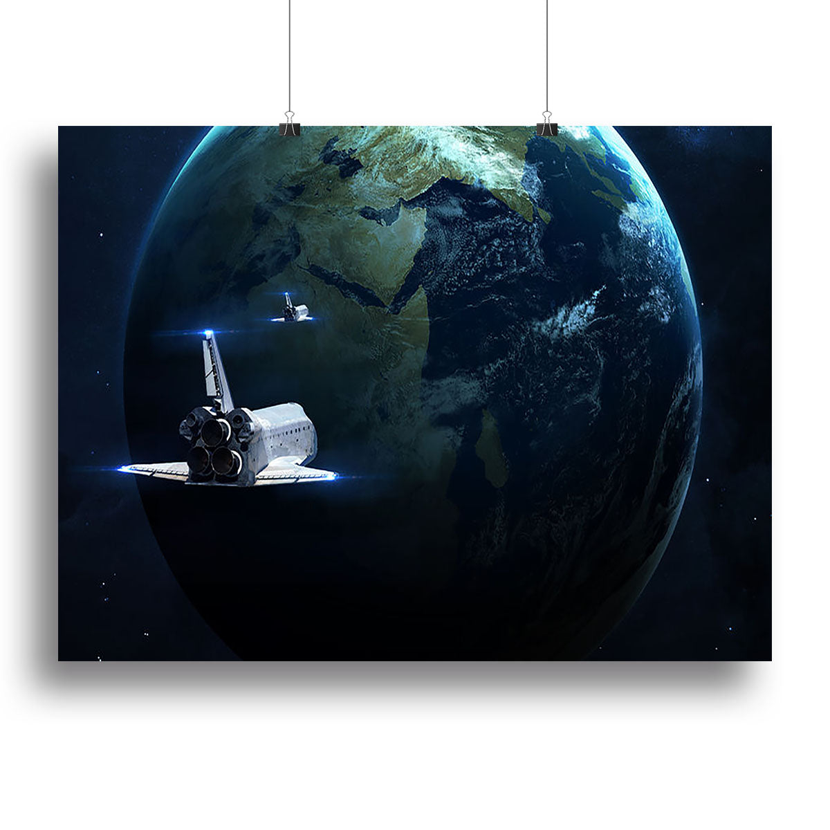 Space Shuttle Flying Back To Earth Canvas Print or Poster - Canvas Art Rocks - 2