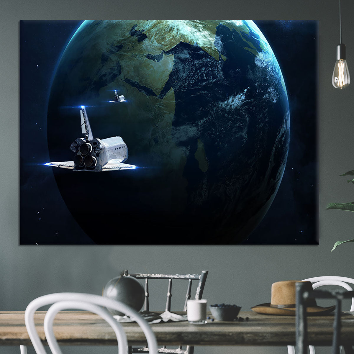 Space Shuttle Flying Back To Earth Canvas Print or Poster - Canvas Art Rocks - 3