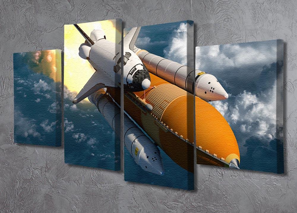 Space Shuttle Lift Off 4 Split Panel Canvas - Canvas Art Rocks - 2