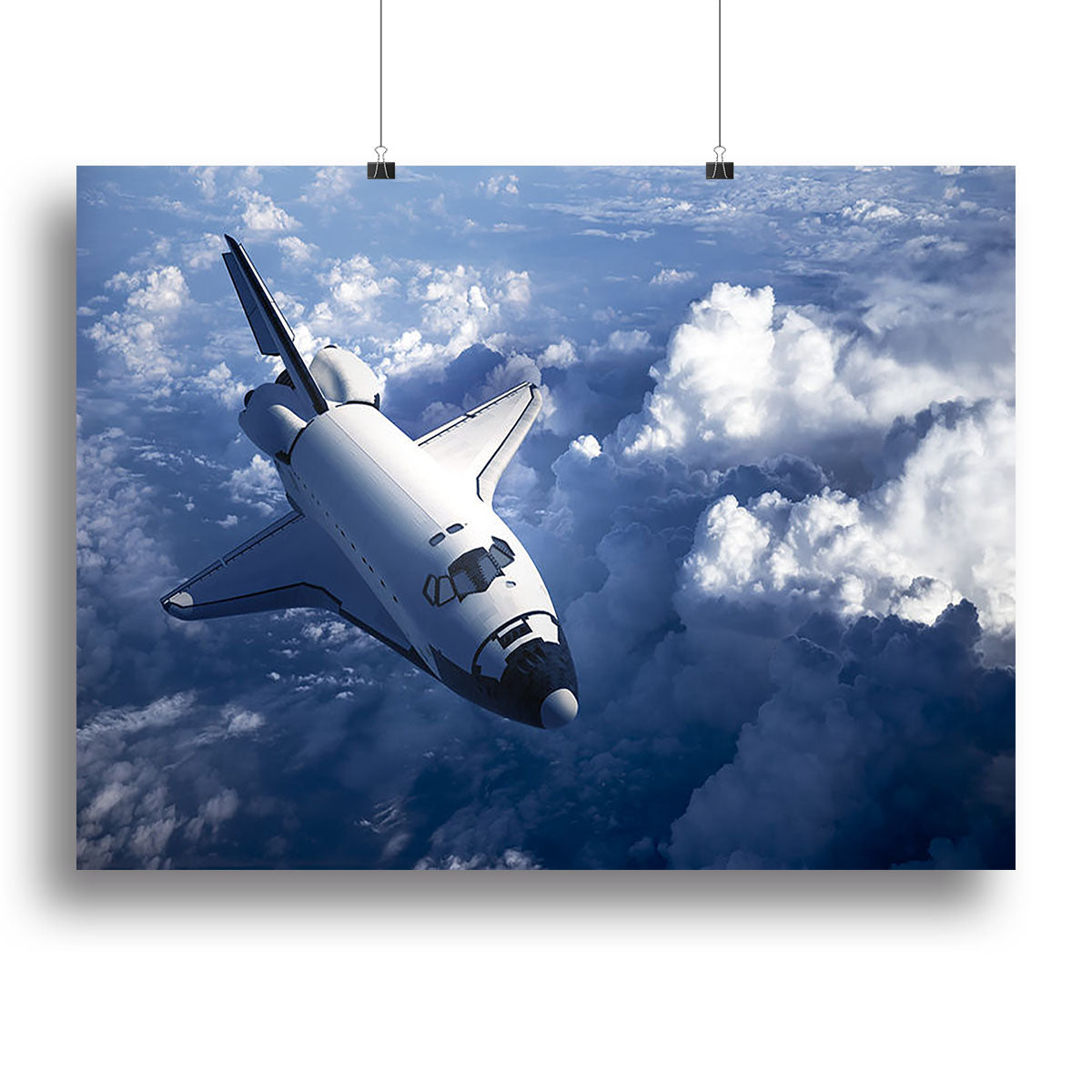 Space Shuttle in the Clouds Canvas Print or Poster - Canvas Art Rocks - 2