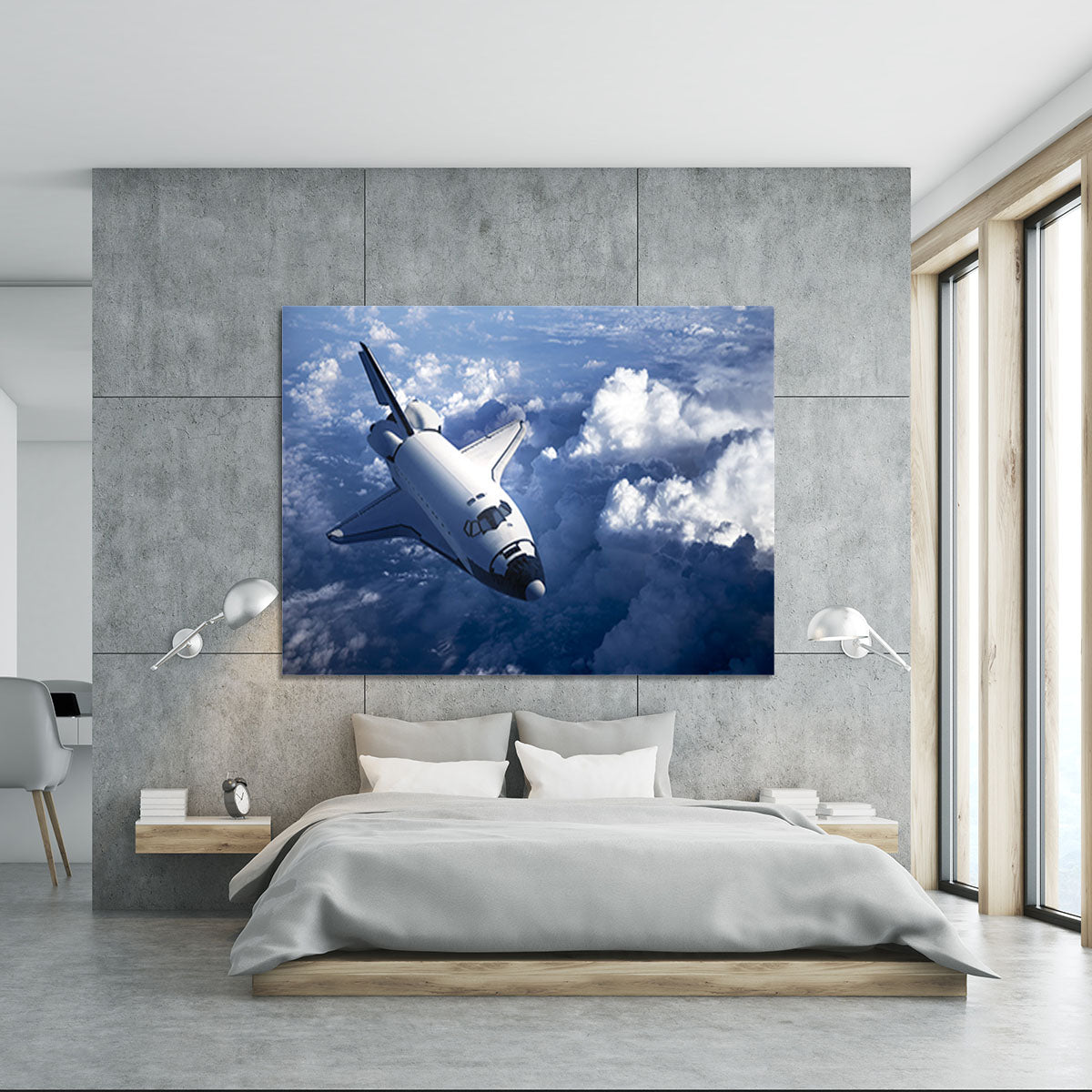 Space Shuttle in the Clouds Canvas Print or Poster - Canvas Art Rocks - 5