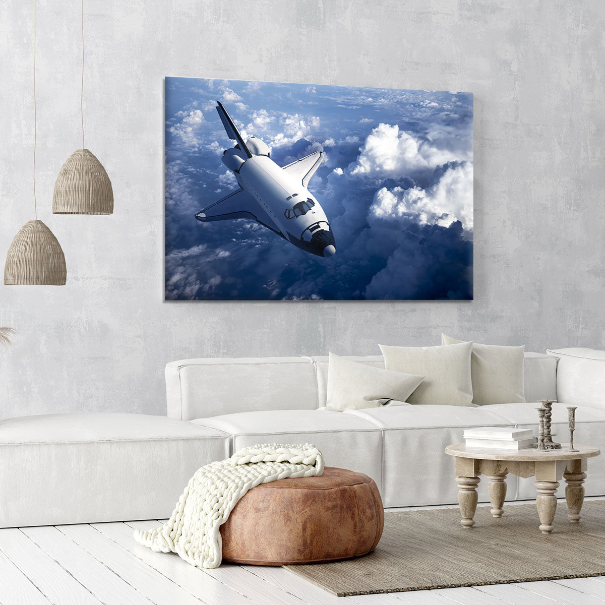 Space Shuttle in the Clouds Canvas Print or Poster - Canvas Art Rocks - 6