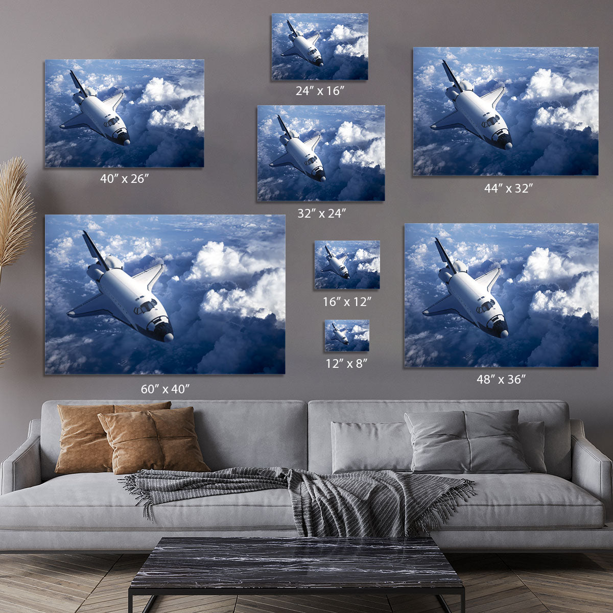 Space Shuttle in the Clouds Canvas Print or Poster - Canvas Art Rocks - 7