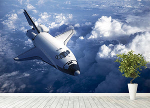 Space Shuttle in the Clouds Wall Mural Wallpaper - Canvas Art Rocks - 4